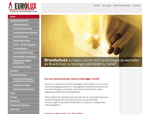 Tablet Screenshot of eurolux-brandschutz.de